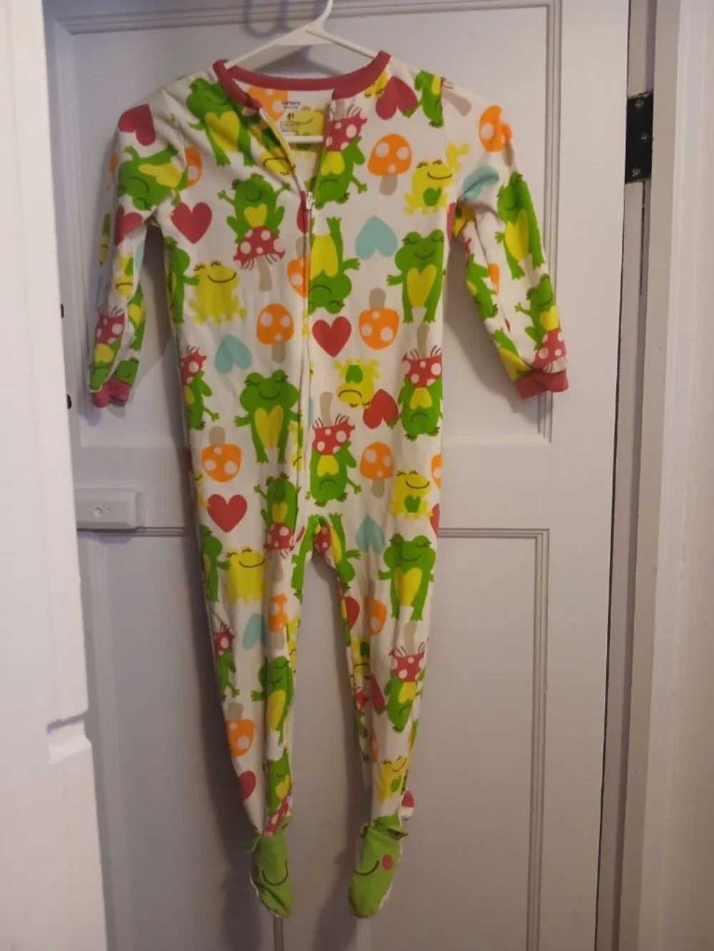 Carter's 4T Girls Frog One Piece Pajamas